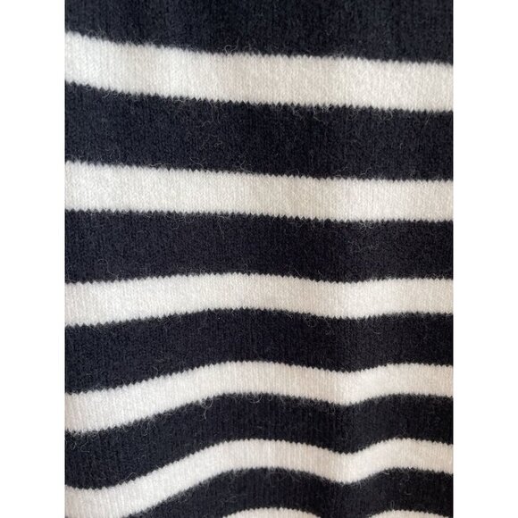 J. Crew Womens Chunky Crewneck Black White Sweater in Supersoft Yarn Size L, NWT - Picture 3 of 9
